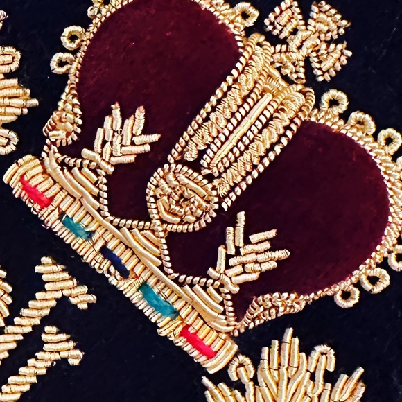 LAUREN - RALPH LAUREN Navy Blue, 3 Button, Crested Blazer, 12P, 100% PURE WOOL - Picture 12 of 16